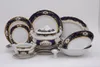 Zestaw obiadowy Sonata, czeska porcelana, kobalt, róż, Podgląd zdjęcia produktu 2