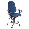 A blue office chair with black armrests and a silver base with wheels, shown against a white background. Náhľad obrázku produktu