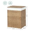 Songmics Wäschekorb Rattan 90L faltbar Natural Produktbild-Vorschau 3