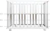A white baby playpen with measurement lines and labels indicating 10 cm, 25 cm, and 40 cm. Náhled obrázku produktu