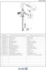 An exploded diagram of a faucet with a parts list. Produktbild-Vorschau