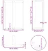 VidaXL 4013080, Metal, Czarny, Wewnętrzna, 350 mm, 910 mm, Podgląd zdjęcia produktu 7