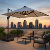 Parapluie 3m anti uv pendulaire avec lumière solaire LED Voir les images du produit 2