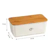 KESPER Brotbox Brotkasten weiß, Melamin mit  Bambusdeckel Produktbild-Vorschau 3