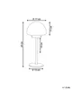 BELIANI Tischlampe Silber Metallsockel, Glasschirm, Produktbild-Vorschau 8