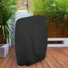 A black outdoor furniture cover is shown in a garden setting. Produktbild-Vorschau