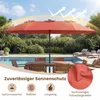 Parasol double COSTWAY 450 x 260 cm, parasol de jardin avec Voir les images du produit 4
