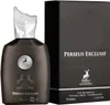 A perfume bottle and its packaging are displayed against a black background. Produktbild-Vorschau