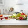 Relaxdays Obstschale Metall, flacher Obstkorb, H x D: 7,5 x Produktbild-Vorschau 2