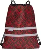 A drawstring backpack with a red and black abstract pattern. Produktbild-Vorschau