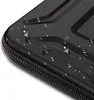 A close-up view of a black laptop bag with water droplets on its surface. Produktbild-Vorschau