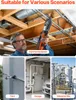 A collage of images showing a tool being used in different scenarios: commercial space, yard, garage, and industrial site. Podgląd zdjęcia produktu