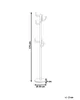 BELIANI Kleiderständer Silber Edelstahl 185 cm Modern Produktbild-Vorschau 3