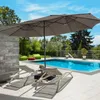 Ombrellone doppio COSTWAY 450x260 cm con base, manovella e Anteprima dell’immagine prodotto 2