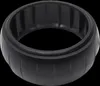 A black rubber ring with a textured outer surface, isolated on a black background. Produktbild-Vorschau