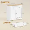 HOMCOM Sideboard Küchenschrank mit Schublade Doppeltür Produktbild-Vorschau 3