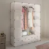 vidaXL Modularer Schrank mit 18 Fächern Weiß 37x146x180,5 Produktbild-Vorschau 2