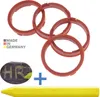 4X Zentrierringe 73,1 x 63,4 mm Rot Felgen Ringe + 1x Produktbild-Vorschau 1