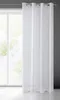 A white curtain hangs in front of a window. Produktbild-Vorschau