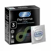 A box of Durex Performa condoms and one individual condom wrapper. Náhled obrázku produktu