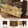 Kommode Sideboard - 120x40x81 cm, Dunkelbraun und Hell - 6 Produktbild-Vorschau 12