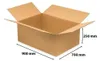 An open cardboard box with dimensions indicated. Podgląd zdjęcia produktu