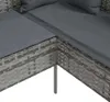 vidaXL Canapé en L avec Kissen Poly Rattan Grau Voir les images du produit 6