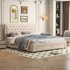 ProximaX Beige-Samt-Polsterbett mit Maßen 180x200cm, Produktbild-Vorschau 1