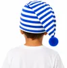 Kinder Schlafmütze mit Bommel - Baumwolle | Blau Weiß Produktbild-Vorschau 6
