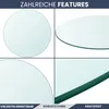 DELUKE® Tischplatte rund Ø 80 cm - Glas Gehärtet, 10 mm Produktbild-Vorschau 5