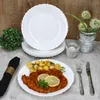 6x Speiseteller Arkona Opalglas 24cm weiß Ess-Teller groß Produktbild-Vorschau 3
