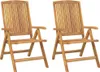 Sedie da giardino 2 pz. Regolabili in legno massiccio di Anteprima dell’immagine prodotto 10