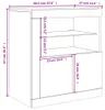 vidaXL Sideboard mit LED-Leuchten Betongrau 60,5x37x67 cm Produktbild-Vorschau 8