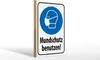 Holzschild Hinweis 20x30cm Mundschutz benutzen Maske Produktbild-Vorschau 2