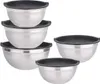 Set Rührschüssel 5 Schüssel aus Edelstahl + 5 Deckel Produktbild-Vorschau 1