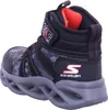 A side view of a black and gray high-top sneaker with red accents. Náhľad obrázku produktu