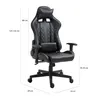 Herní židle kancelářská židle VIKING BLACK psací židle Náhled obrázku produktu 9