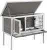 Holzkäfig auf Beinen für Kaninchen und Nager - L 91 x B 45 Produktbild-Vorschau 7