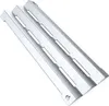 A stainless steel grill heat shield with a V-shaped profile and multiple slots. Produktbild-Vorschau