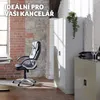 An office chair and metal cabinets in a loft-style space with brick walls and white accents. A plant hangs from the top of one cabinet. Podgląd zdjęcia produktu