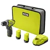 A cordless drill set with batteries and a carrying case. Podgląd zdjęcia produktu