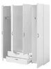 Armoire Parisot Daily, 4 portes, blanche, 160 x 185 cm Voir les images du produit 3