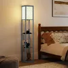 HOMCOM Stehlampe Wohnzimmer Dimmbar Stehleuchte mit Regal, Produktbild-Vorschau 9