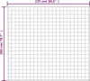 A grid overlay with dimensions indicating size. Náhľad obrázku produktu