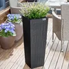 CASARIA® Set di 3 Vasi da Fiori in Polyrattan Intrecciato Anteprima dell’immagine prodotto 2