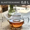 Creano Teekanne aus Glas 0,8l - Glasteekanne mit Glas-Sieb Produktbild-Vorschau 2