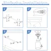 Spot LED ZMH à 6 ampoules, lampe de plafond GU10 en métal, Voir les images du produit 10