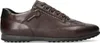 A side view of a brown leather Mephisto sneaker with a zipper. Podgląd zdjęcia produktu