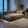 INONEFT Boxspringbed met gestoffeerde hoofdbord, 90x200 cm, Productafbeelding-voorbeeld 1