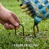 Hahn-Gartenstatue, Metall-Gartenfigur, 41 cm stehende Produktbild-Vorschau 6
